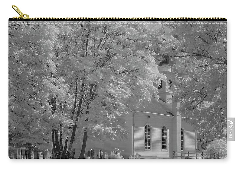 Steeple Zip Pouch featuring the photograph Village Chapel by Susan Candelario