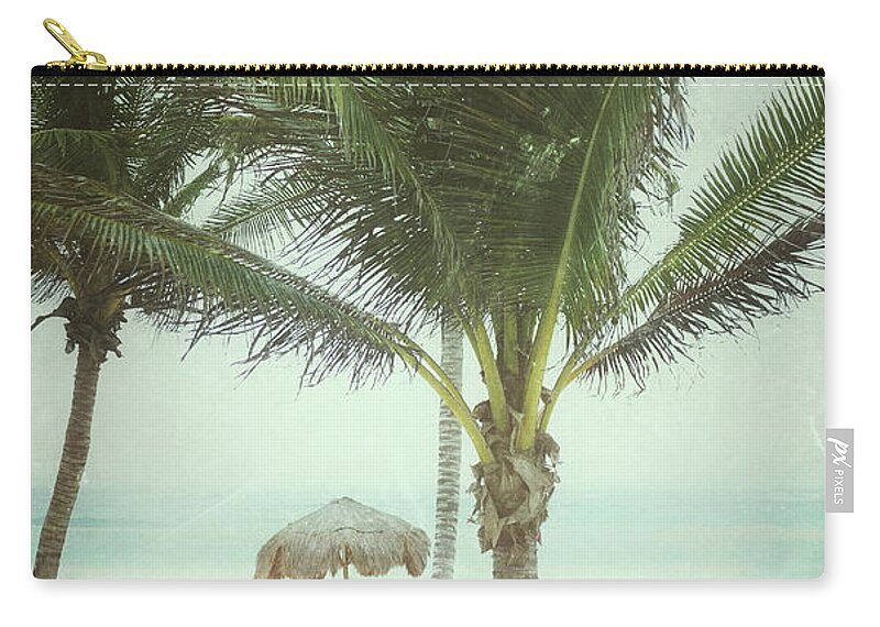 Latin America Zip Pouch featuring the photograph Vintage Beach Scene by Nathan Blaney