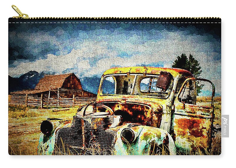 Truck Carry-all Pouch featuring the digital art Vintage by Mark Allen