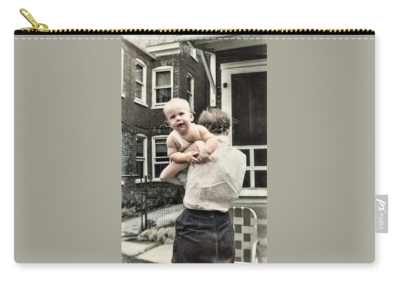 Colorized Zip Pouch featuring the painting Vintage Photo 1890s - 1940s - 160 colorized by Ahmet Asar by Celestial Images