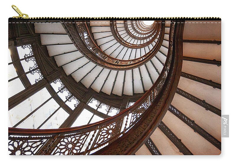 Chicago Zip Pouch featuring the photograph Vintage Staircase by Patty Colabuono