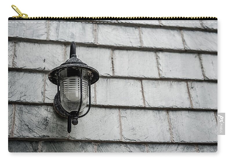 Lamp Zip Pouch featuring the photograph Vintage wall Light by Helen Jackson