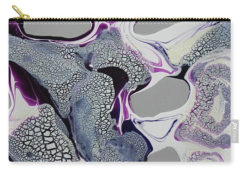 Abstract Zip Pouch featuring the painting Violet Hour 6 by Madeleine Arnett