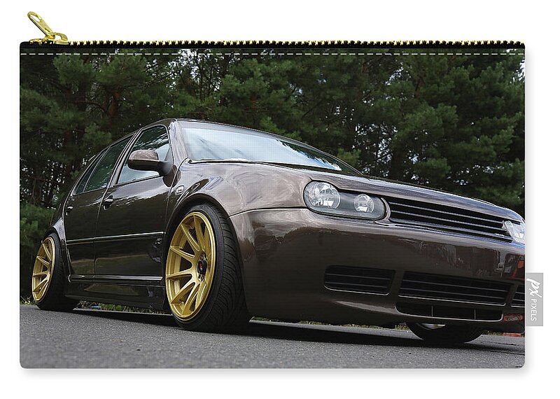 VW Golf IV - car tuning 01 Zip Pouch by Hotte Hue - Fine Art America