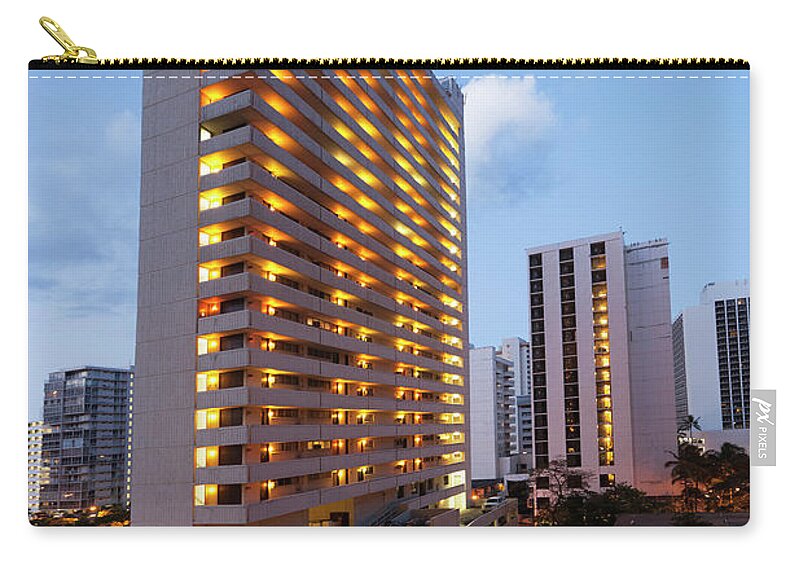 Honolulu Zip Pouch featuring the photograph Waikiki Morning by Slobo
