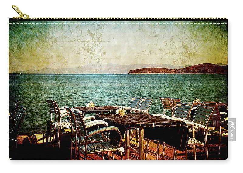 Tables Zip Pouch featuring the photograph Waiting for the right people by Milena Ilieva