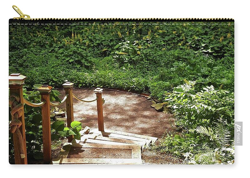 Path Zip Pouch featuring the photograph Walk With Me by Kathy Ozzard Chism