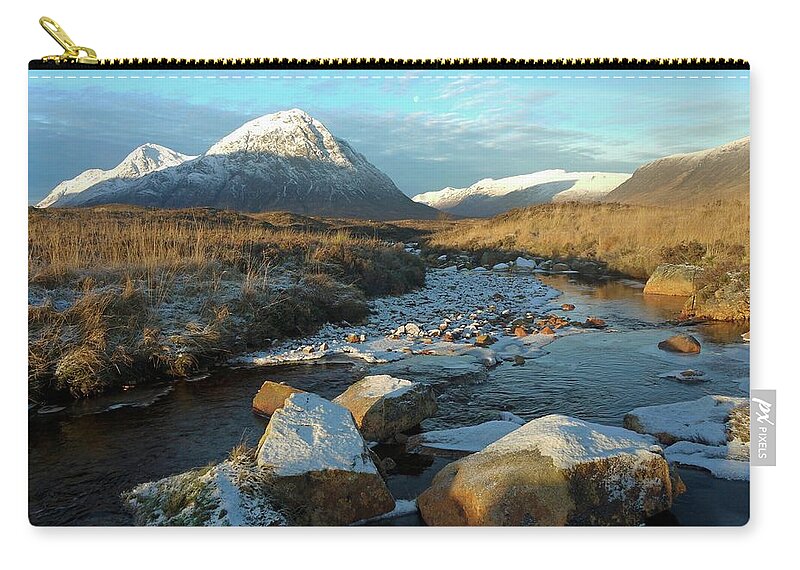 Tranquility Zip Pouch featuring the photograph Walking In A Winter Wonderland by Kennethbarker