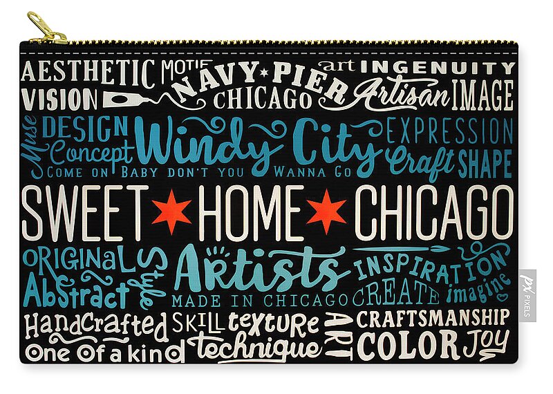 Chicago Zip Pouch featuring the photograph Wall art Chicago by Stuart Manning