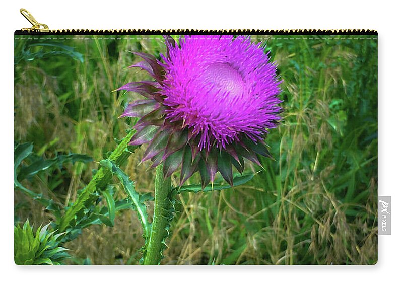 Thistle Zip Pouch featuring the photograph Wanna Be in Scotland by Lora J Wilson