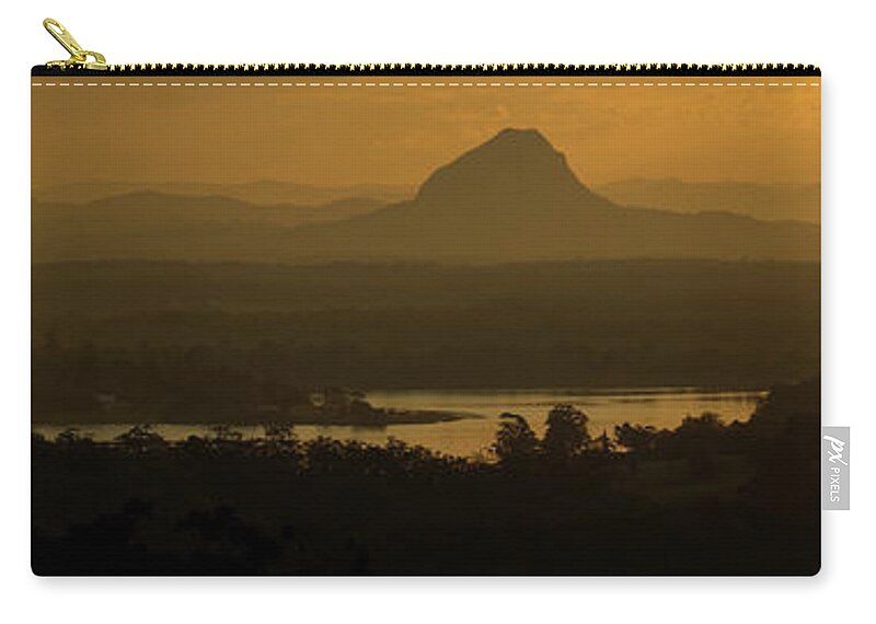 Landscape Zip Pouch featuring the photograph Warm Hinterland by Nicolas Lombard
