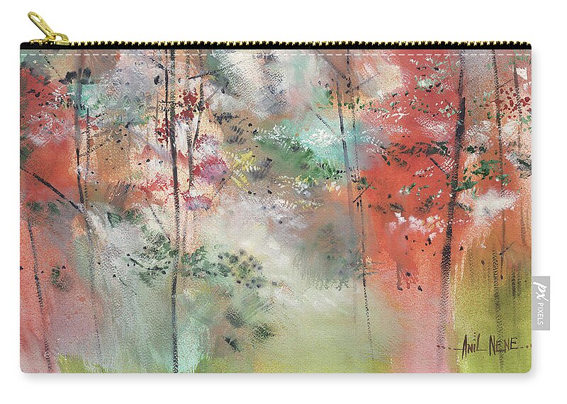 Nature Zip Pouch featuring the painting Warm Regards by Anil Nene