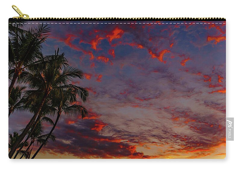 Hawaii Zip Pouch featuring the photograph Warm Sky by John Bauer