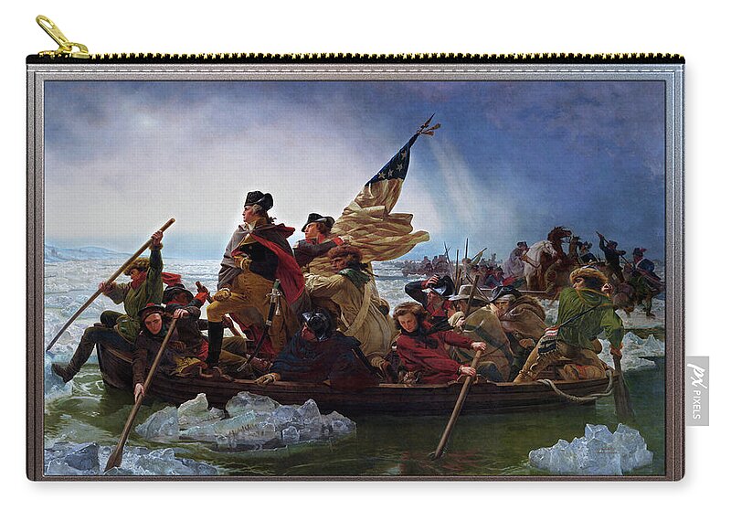 Washington Crossing The Delaware Carry-all Pouch featuring the painting Washington Crossing the Delaware by Emanuel Leutze by Rolando Burbon