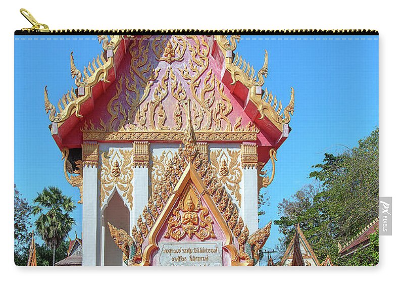 Scenic Zip Pouch featuring the photograph Wat Khong Chiam Phra Ubosot DTHU0960 by Gerry Gantt