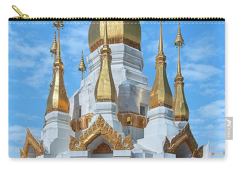 Scenic Zip Pouch featuring the photograph Wat Tham Khuha Sawan Phra Tham Chedi Si Trai Phum Pinnacle DTHU0938 by Gerry Gantt