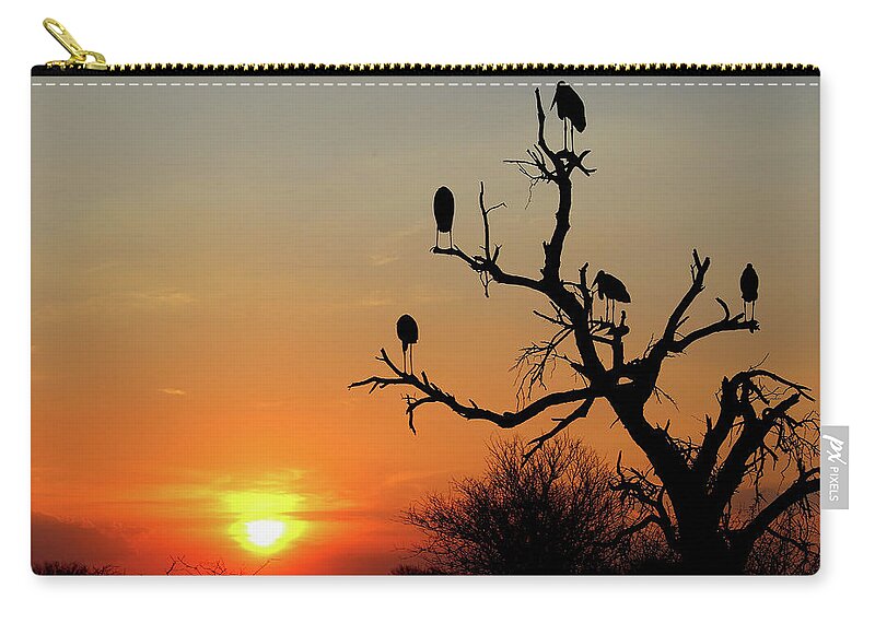  Carry-all Pouch featuring the photograph Watching the Sunset by Eric Pengelly