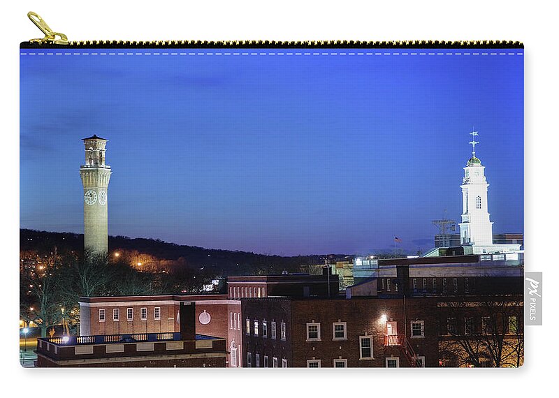 New England Zip Pouch featuring the photograph Waterbury, Connecticut by Denistangneyjr