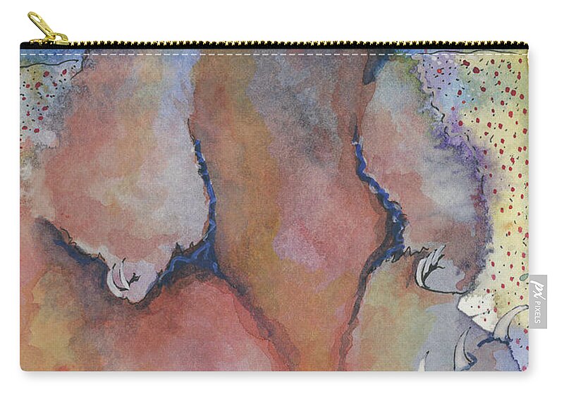 Bear Zip Pouch featuring the painting Watercolor Bear by Marissa Maheras