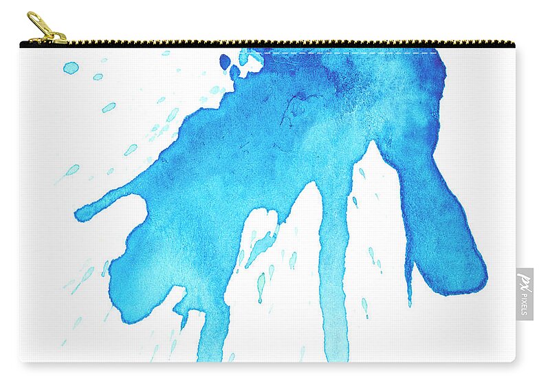 White Background Zip Pouch featuring the digital art Watercolor by Pederk