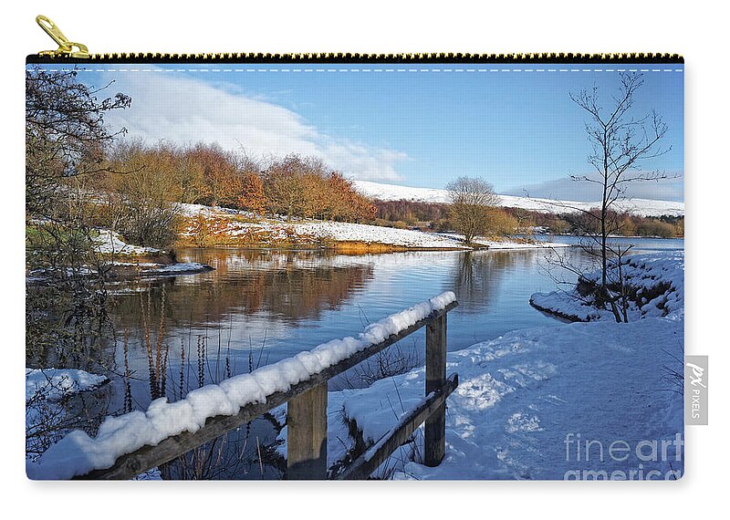 Watergrove Zip Pouch featuring the photograph Watergrove Reservoir by David Birchall
