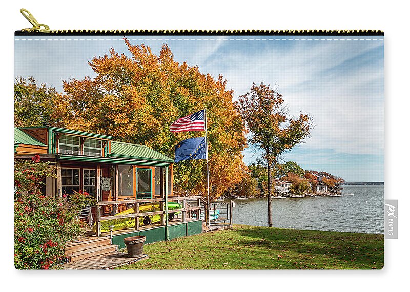 Grand Lake Zip Pouch featuring the photograph Waters Edge Autumn by David Wagenblatt