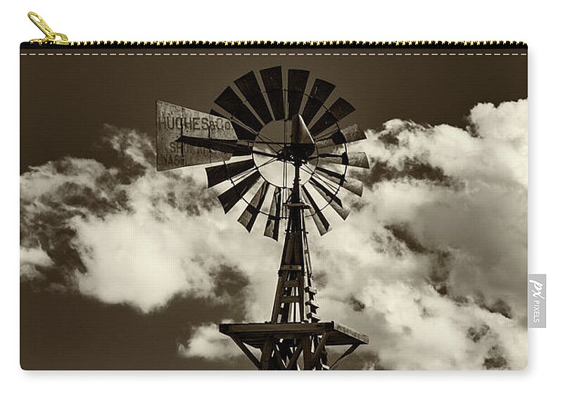 Windmill Zip Pouch featuring the photograph Waterville Essence by Mark Kiver