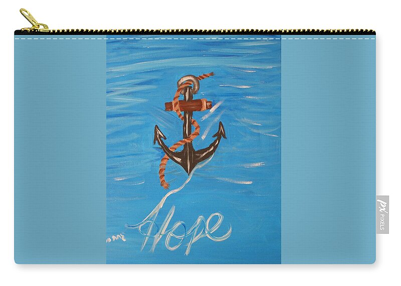 Hope Zip Pouch featuring the painting We All Need Hope by Yvonne Sewell