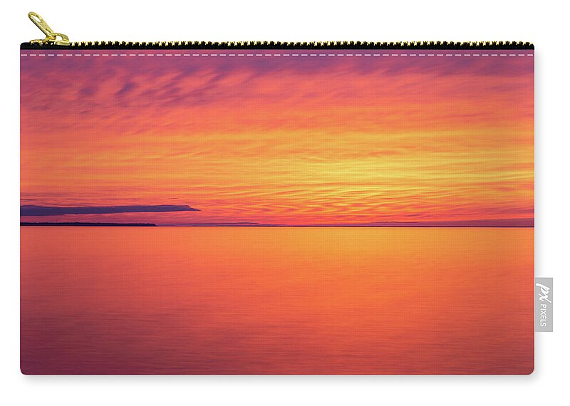 Door County Zip Pouch featuring the photograph Welcker's Point Sunset by Paul Schultz