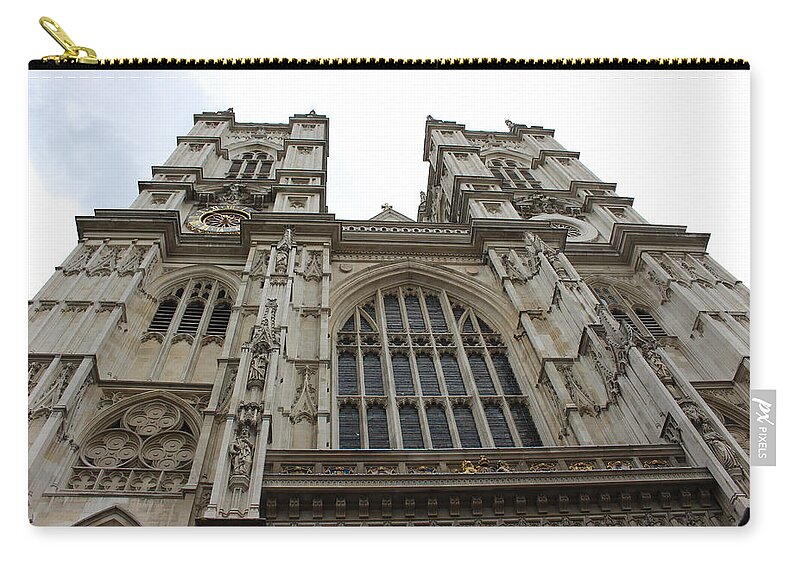 Westminster Abbey Zip Pouch featuring the photograph Westminster Abbey by Laura Smith