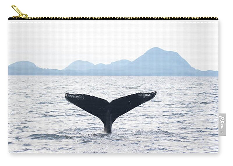 Whale Zip Pouch featuring the photograph Whale's Tail by Patrick Nowotny