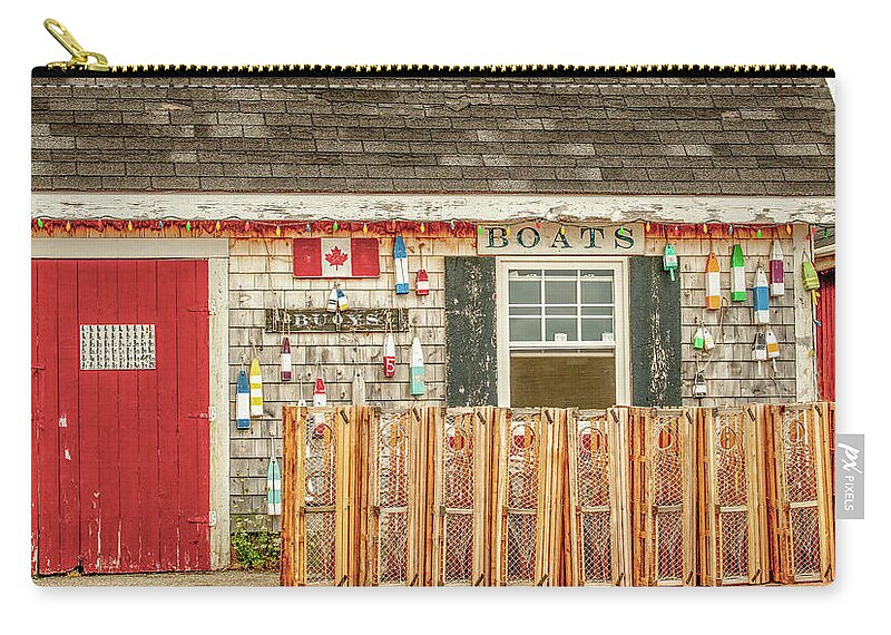 Pei Carry-all Pouch featuring the photograph Wharf Side by Marcy Wielfaert