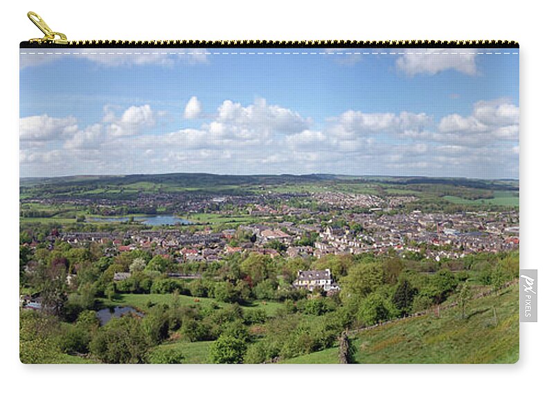 Panoramic Zip Pouch featuring the photograph Wharfedale Panorama by Tj Blackwell