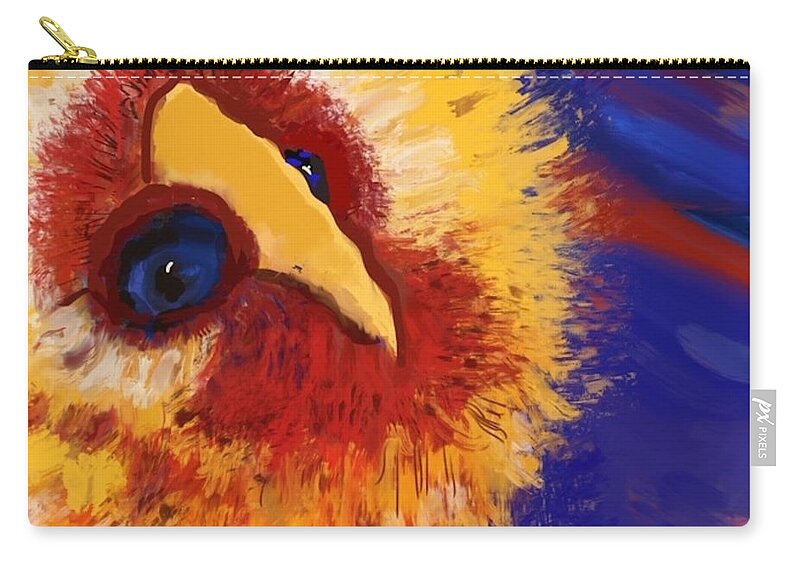 Owl Zip Pouch featuring the digital art Whatta Hoot by Sherry Killam