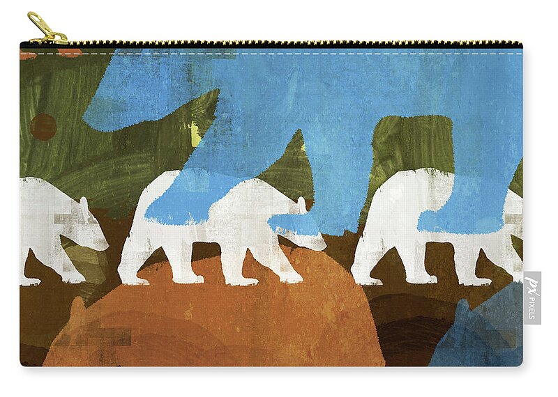 Wild Zip Pouch featuring the painting Where The Wild Things Are I by Dan Meneely