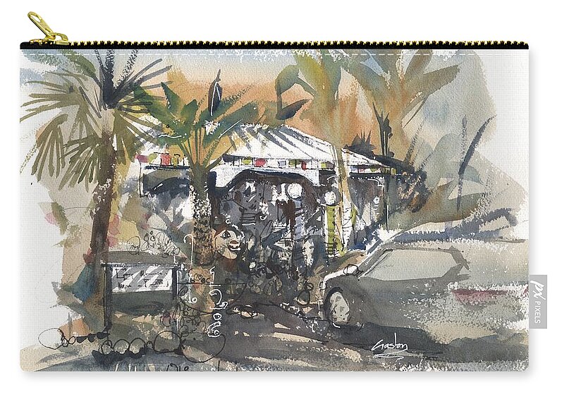 Tampa Zip Pouch featuring the painting Whimzeyland by Gaston McKenzie
