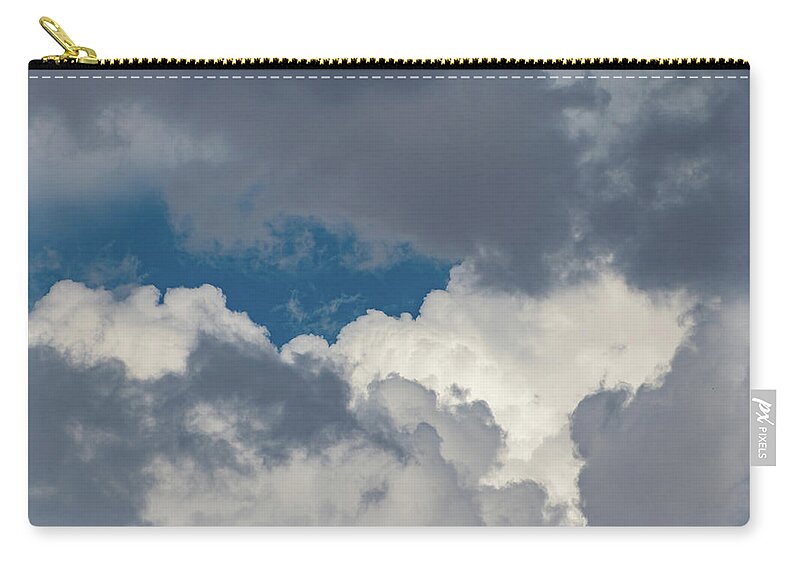 White Zip Pouch featuring the photograph White and Gray Clouds by Douglas Killourie
