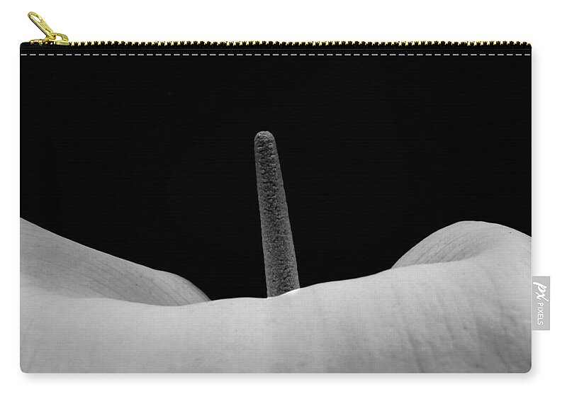 Calla Lilly Zip Pouch featuring the photograph White calla lilly by Alessandra RC