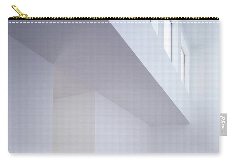 Empty Zip Pouch featuring the photograph White Interior With Windows by Kjohansen