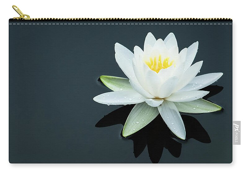 White Water Lily Zip Pouch featuring the photograph White Water Lily by Todd Henson