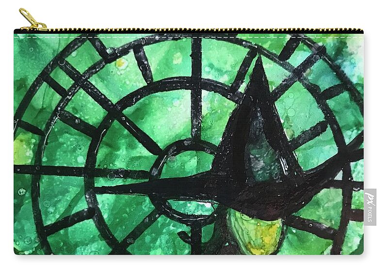 Wicked Zip Pouch featuring the painting Wicked by Patty Donoghue