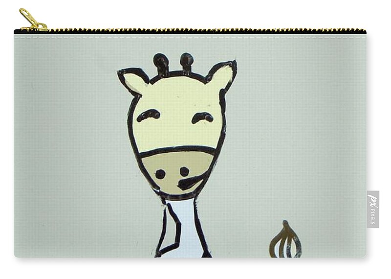 Giraffe Zip Pouch featuring the painting Wild About You by Vesna Antic