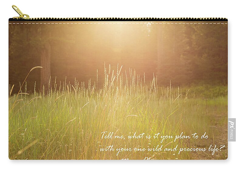 Ditch Creek Guard Station Cabin Zip Pouch featuring the photograph Wild and precious life by Kunal Mehra