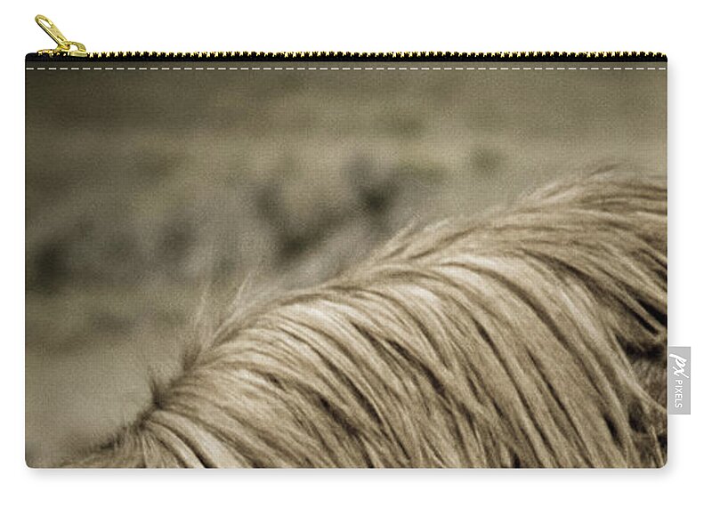 Andalusia Zip Pouch featuring the photograph Wild Mustangs of New Mexico 13 by Catherine Sobredo