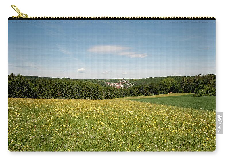 Tranquility Zip Pouch featuring the photograph Wildflower Field by Thomas Winz