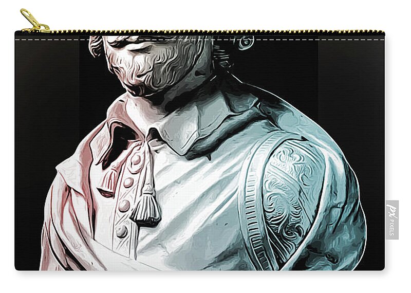 William Shakespeare Carry-all Pouch featuring the digital art William Shakespeare by Greg Joens