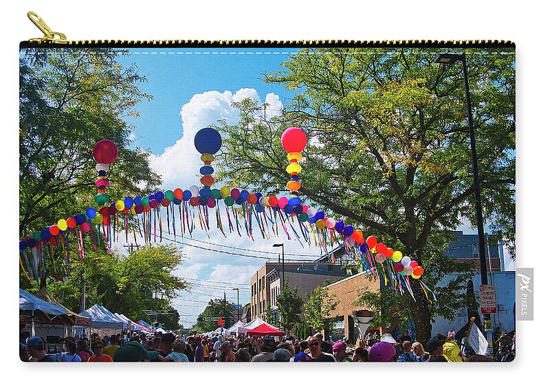 Madison Zip Pouch featuring the photograph Willy St Fair - Madison - Wisconsin by Steven Ralser