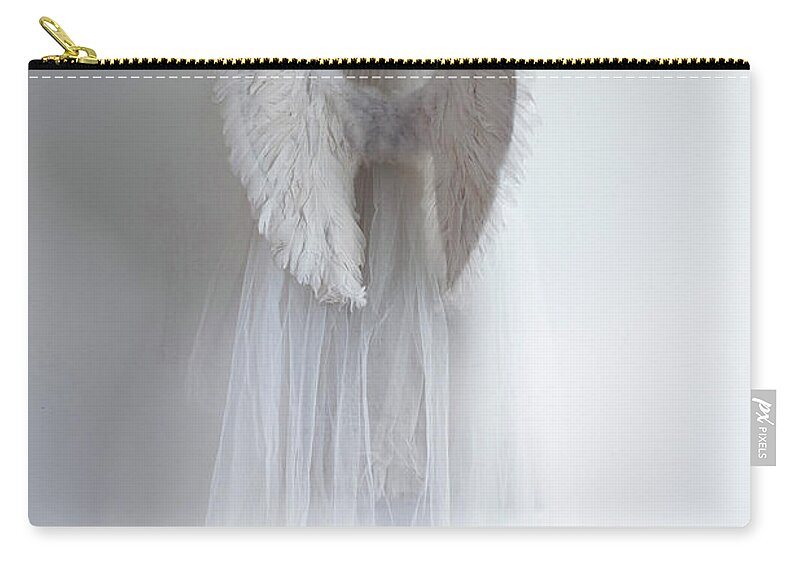 Coathanger Zip Pouch featuring the photograph Wings And Veil by Bertadrostfotografie.nl