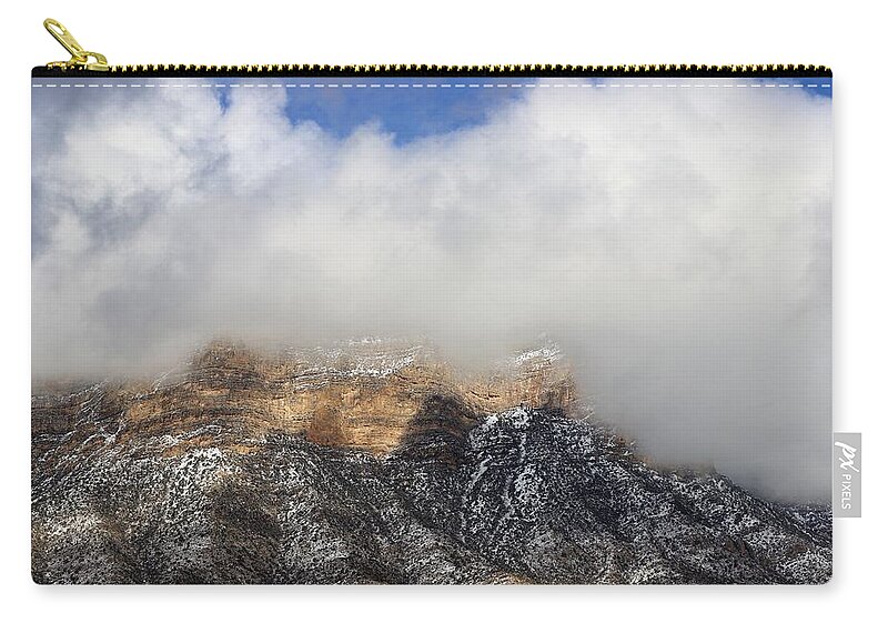Red Rock Canyon National Conservation Area Zip Pouch featuring the photograph Winter In Red Rock by Maria Jansson