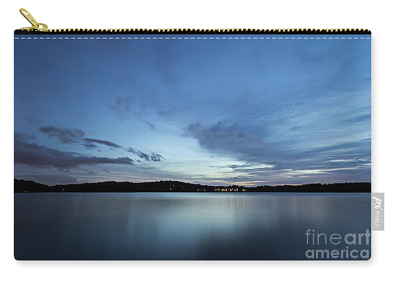 Lake-lanier Zip Pouch featuring the photograph Winter on the Lake by Bernd Laeschke